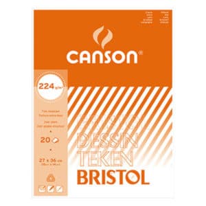 BRISTOL CANSON 27/36CM 224GR 20FLS