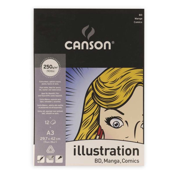 ILLUSTRATION CANSON BD 250GR A3 12FLS