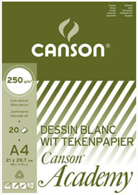 ACADEMY CANSON DESSIN BLANC 250GR A4 20FLS