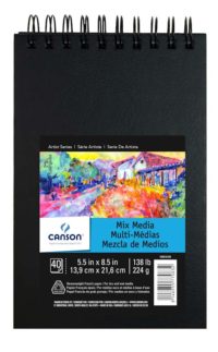 CARNET CROQUIS CANSON MIX MEDIA A5/224GR+SPI.