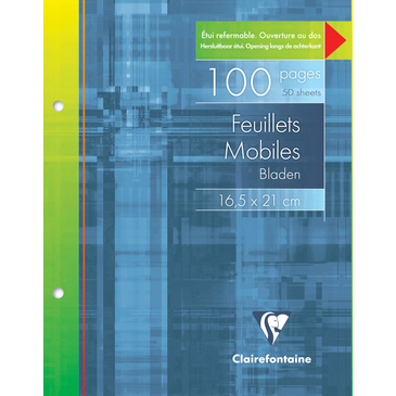 BLOC COURS CLAIREFONTAINE A5 2TR 5/5+M 100P