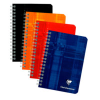 CARNET CLAIRFONTAINE SPIRALE 9/14CM 90FLS 5/5