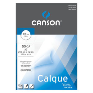 CALQUE CANSON A3 90GR BLOC 50FLS